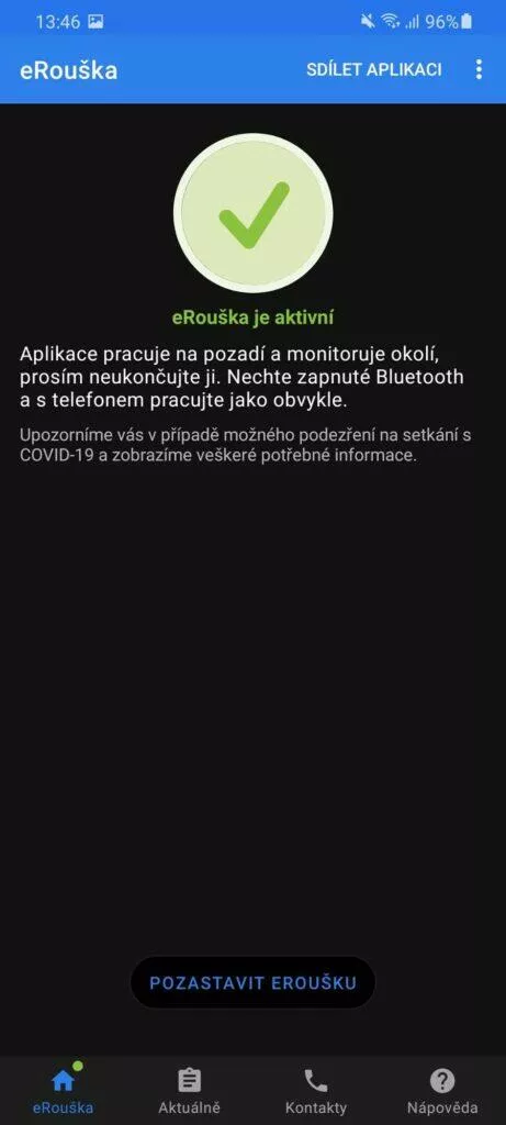 eRouška 2.1 aktivní