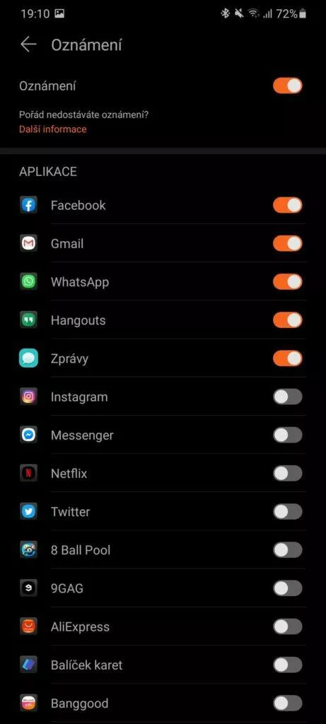 Huawei Health Zdraví oznámení