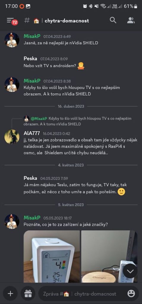 Svět Androida sledování sociální sítě Discord 1