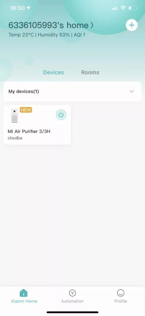 xiaomi mi air purifier 3h aplikace