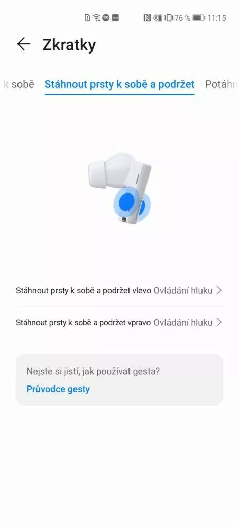 AI Life dlouhý stisk nastavení