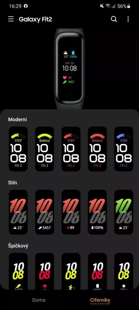 Galaxy Wearable ciferníky