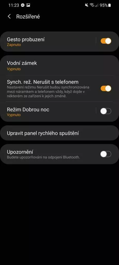 Galaxy Wearable rozšířené