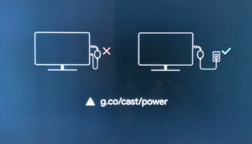 Google Chromecast Google TV napájení televize