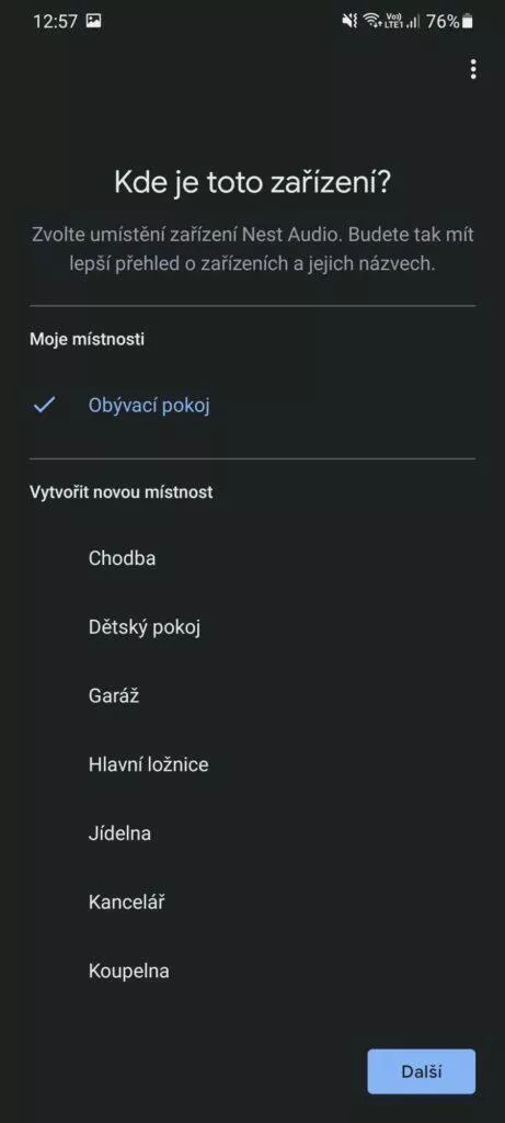 Google Home pokoj