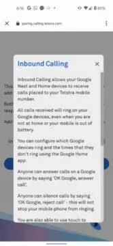 Google reproduktory příchozí hovory Telstra