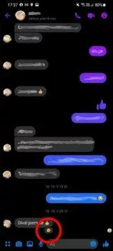 jak manuálně zapnout nové Messenger reakce app screen výsledek