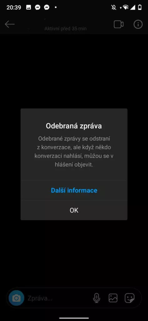 jak odstranit zprávu z instagramu