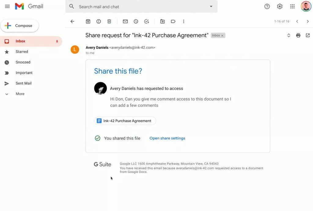 Gmail integruje Disk - nastaveni sdileni