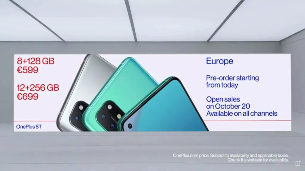 OnePlus 8T specifikace ceny představení evropa