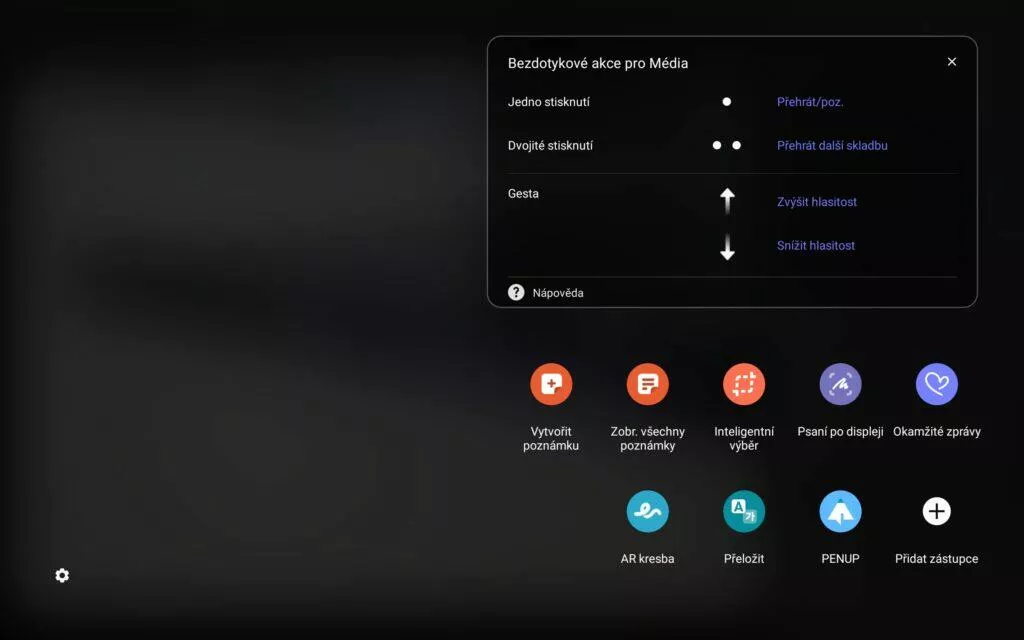 samsung galaxy tab s7 dex bezdotykove ovladani