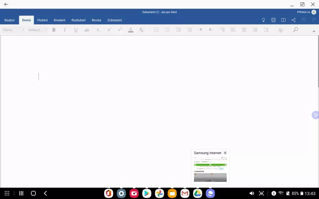 samsung galaxy tab s7 dex microsoft word