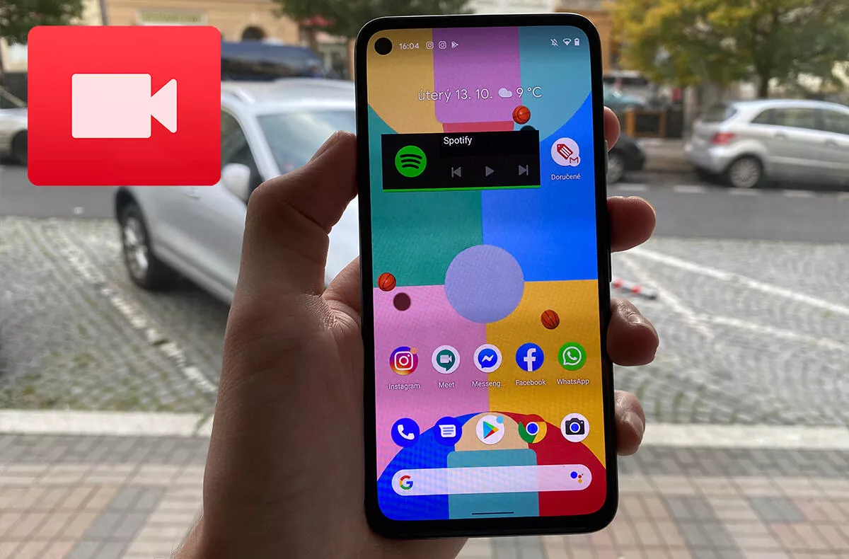 zaznam obrazovky android