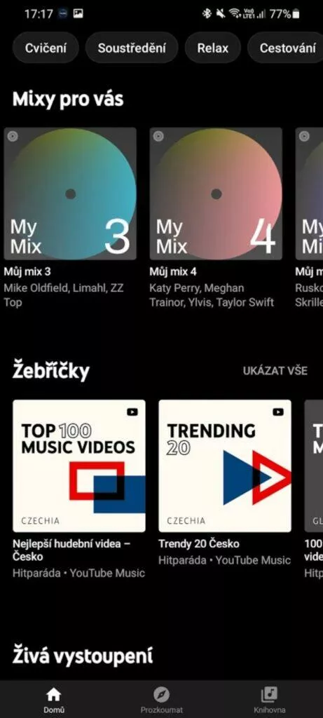 aplikace playlisty