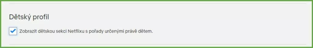 dětská sekce