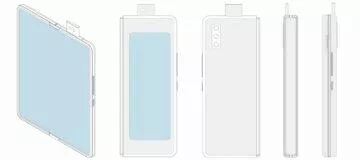 Ohebný Xiaomi mobil s výsuvnými fotoaparáty patent