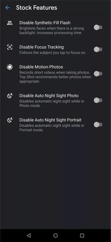 GCam 8.1 ke stažení funkce