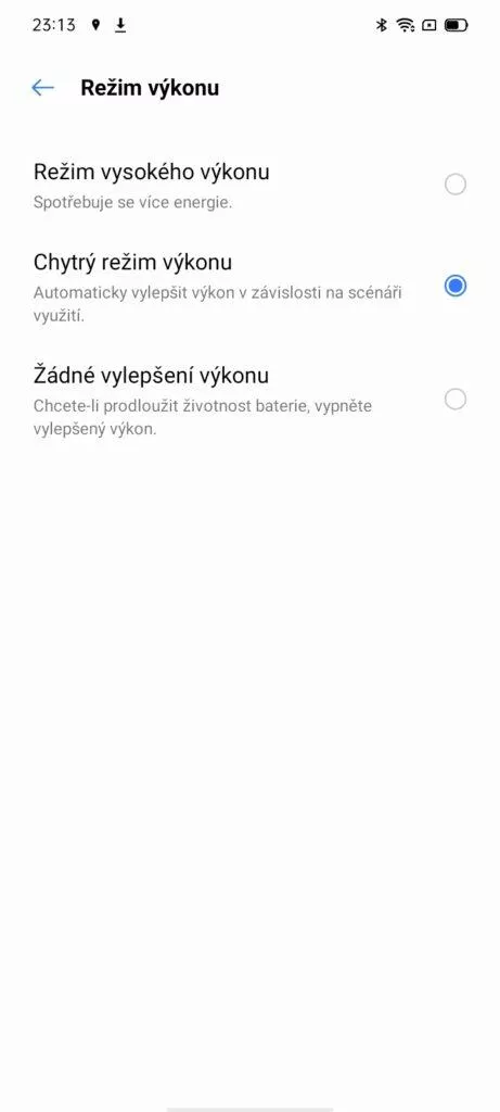realme 7i rezim vykonu