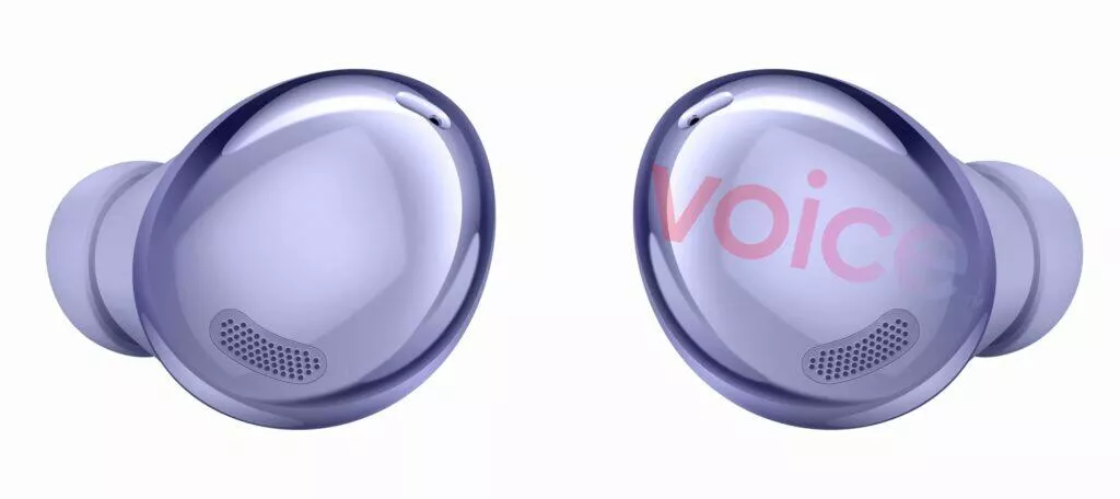 Samsung Galaxy Buds Pro obrázky fialová sluchátka