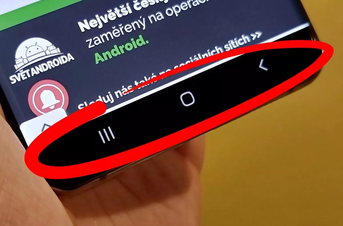 jak vypnout dolni menu softwarova tlacitka
