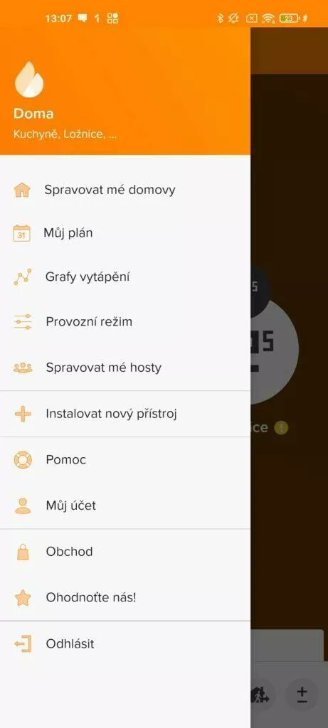 netatmo energy menu