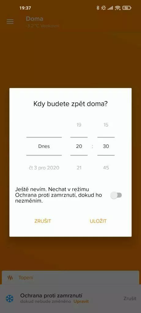 netatmo energy pryc z domu