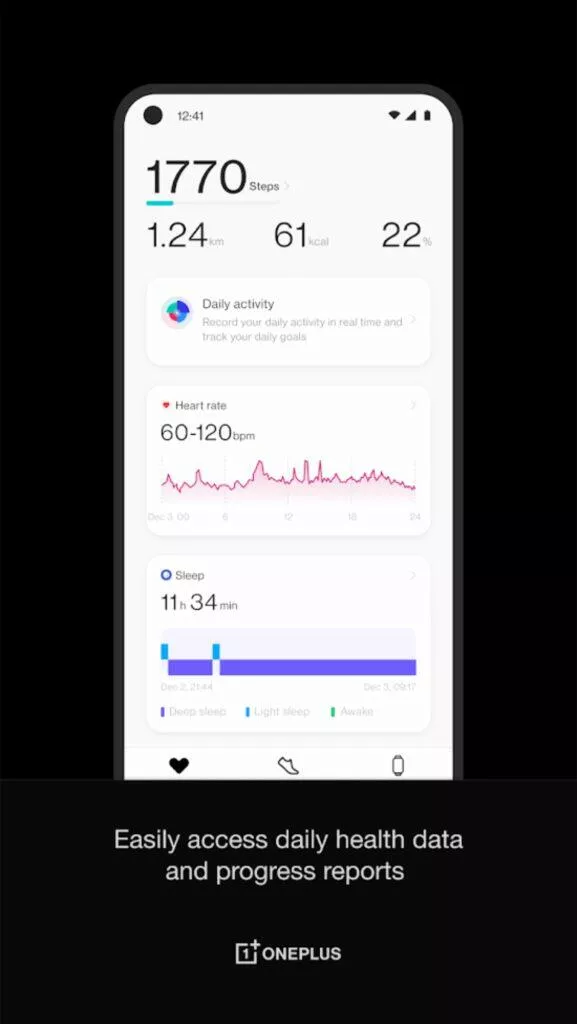 nova aplikace oneplus health udaje