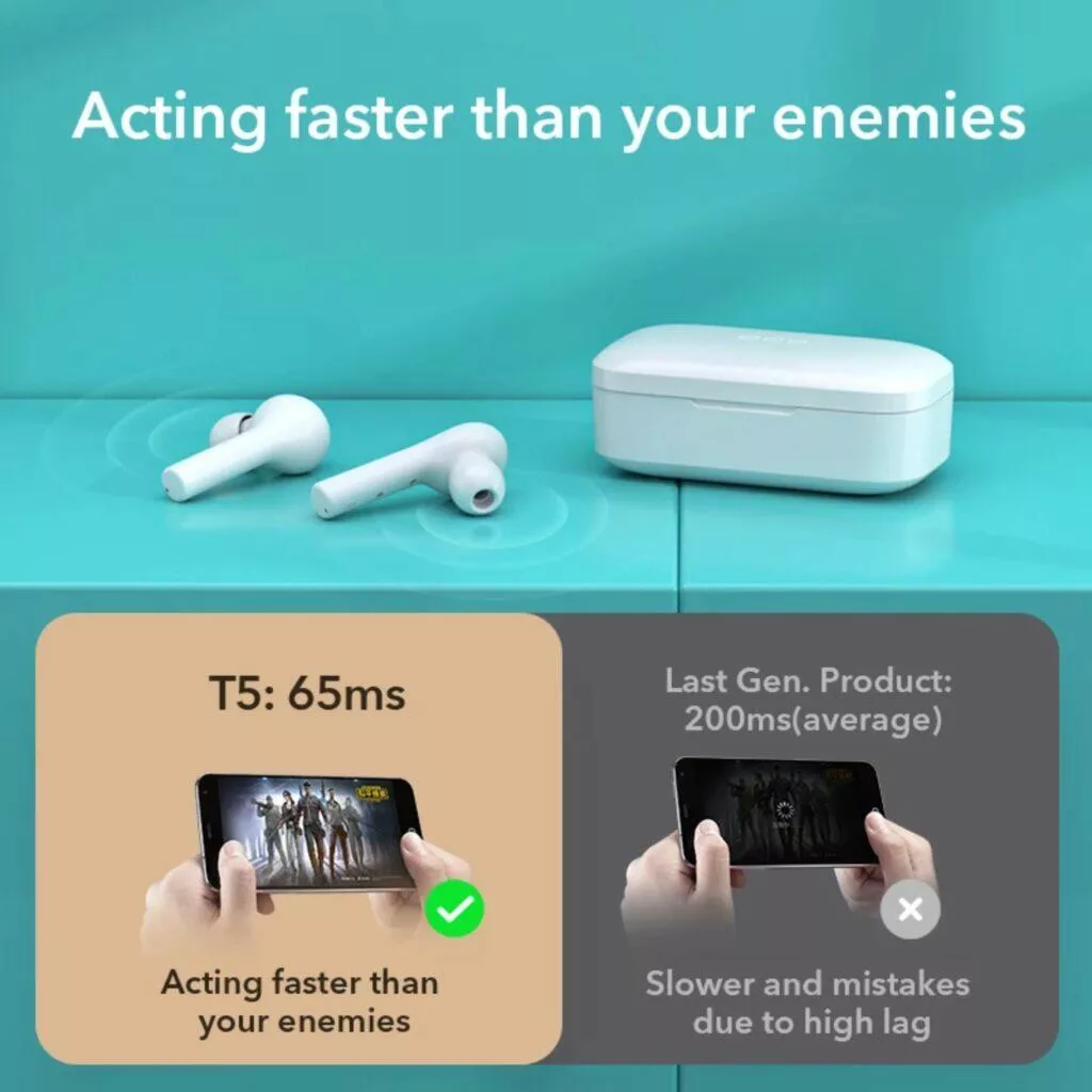 QCY T5 latence