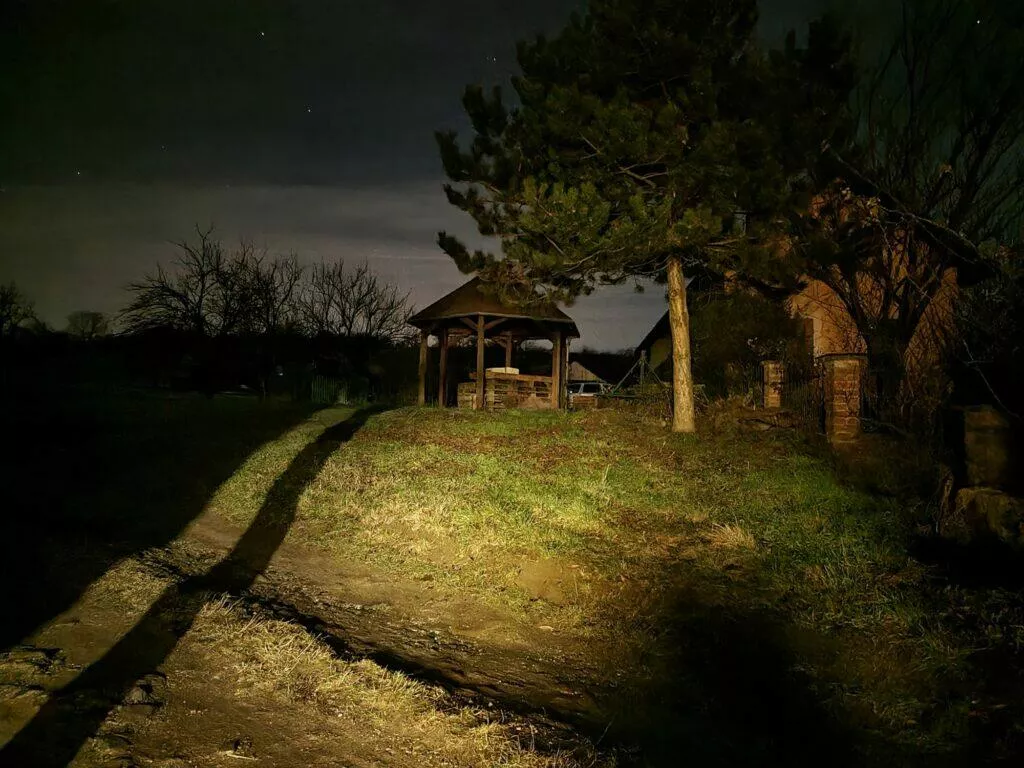 S21 noční zahrada po fotografování Samsung Galaxy S21 S20 Ultra