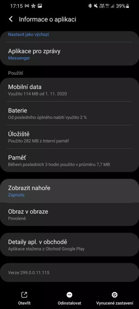 Android 11 jak zapnout vypnout messenger bubliny oprávnění aplikace