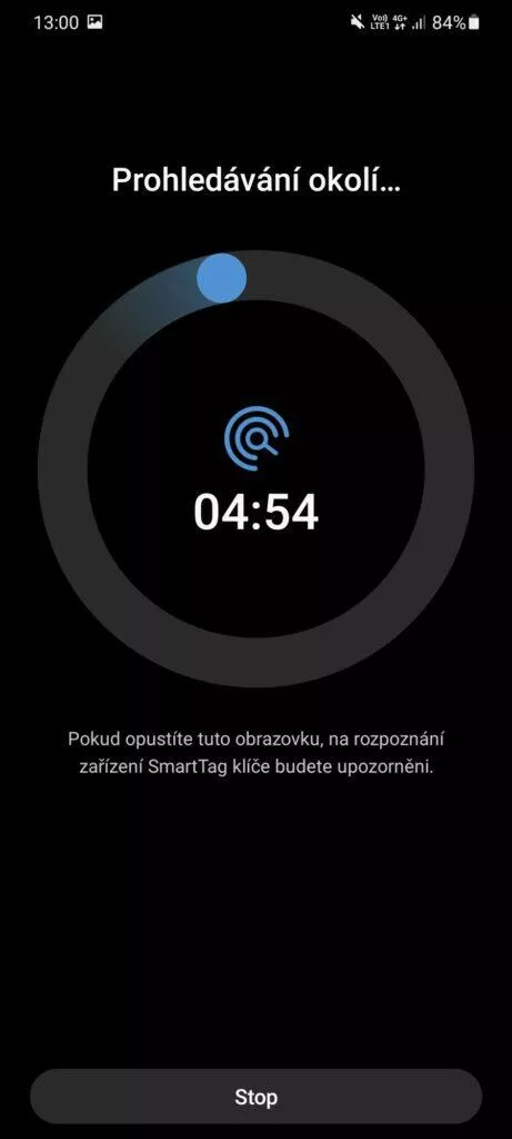 aplikace SmartThings hledání bez signálu