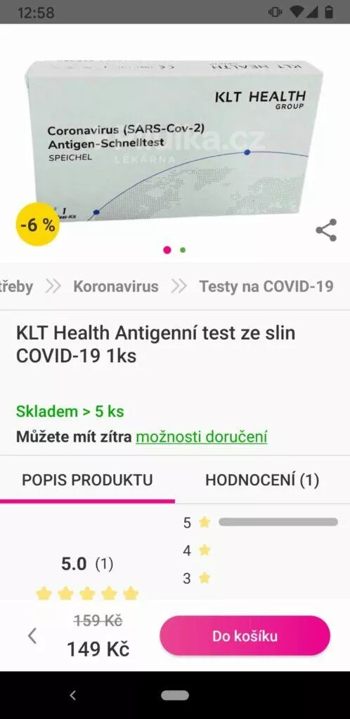 antigenní test