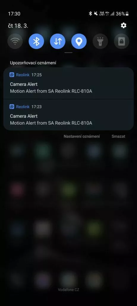 aplikace notifikace ukázka