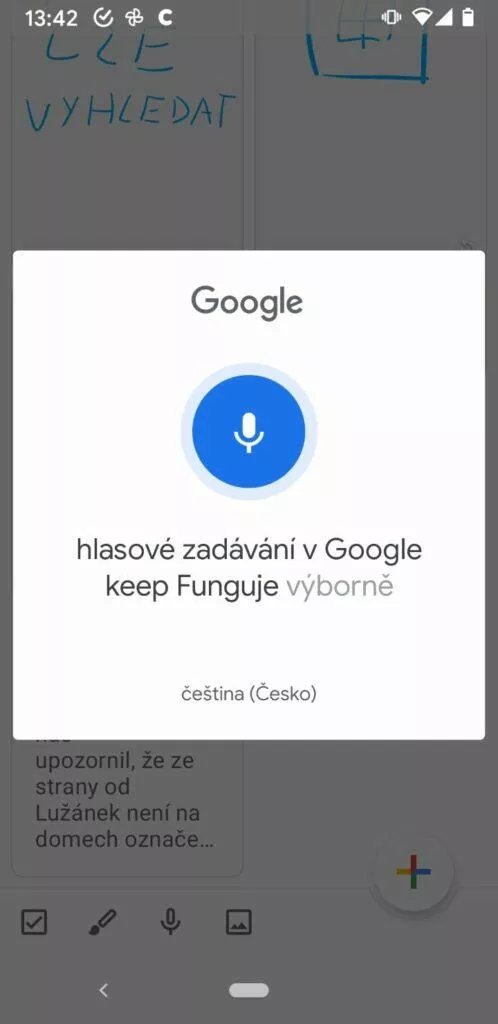 hlasové zadávání