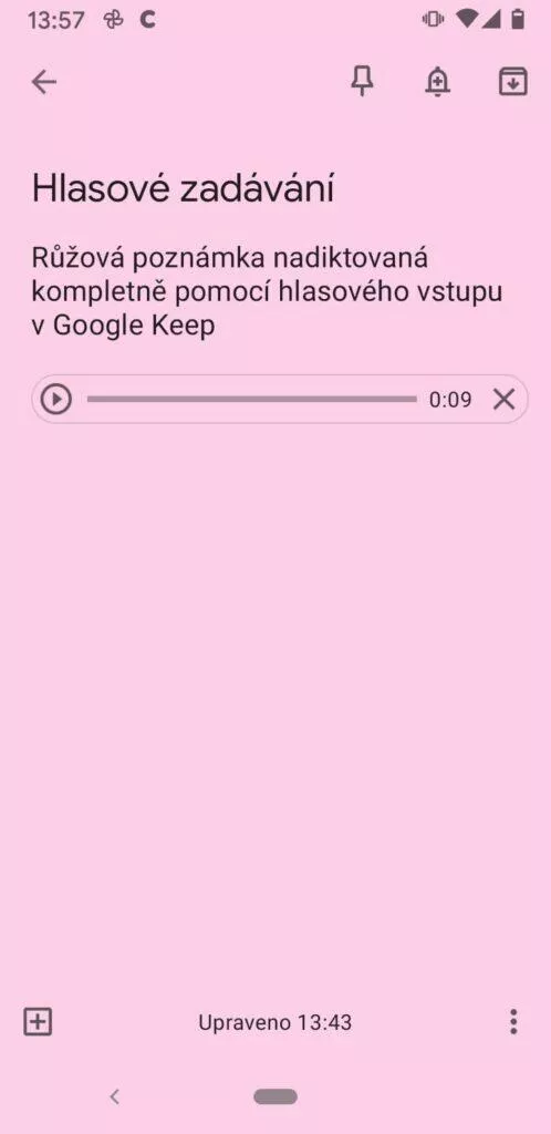 nadiktovana hlasove poznamka