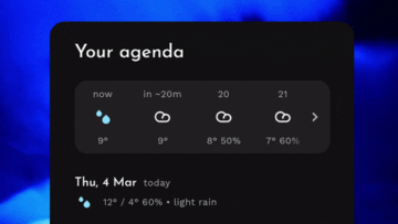Niagara Launcher 1.1 widget počasí