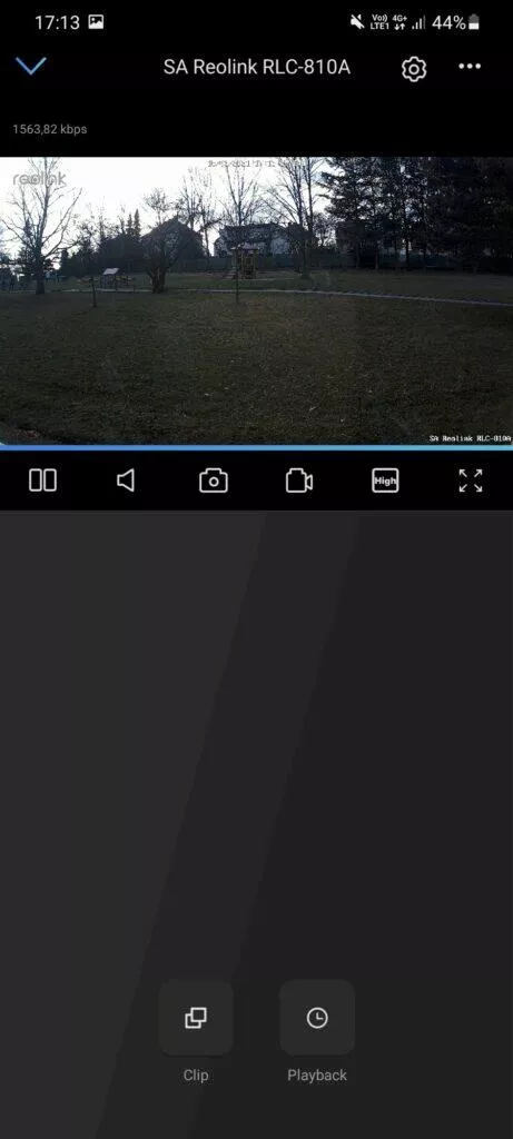 Reolink RLC-810A aplikace náhled videa