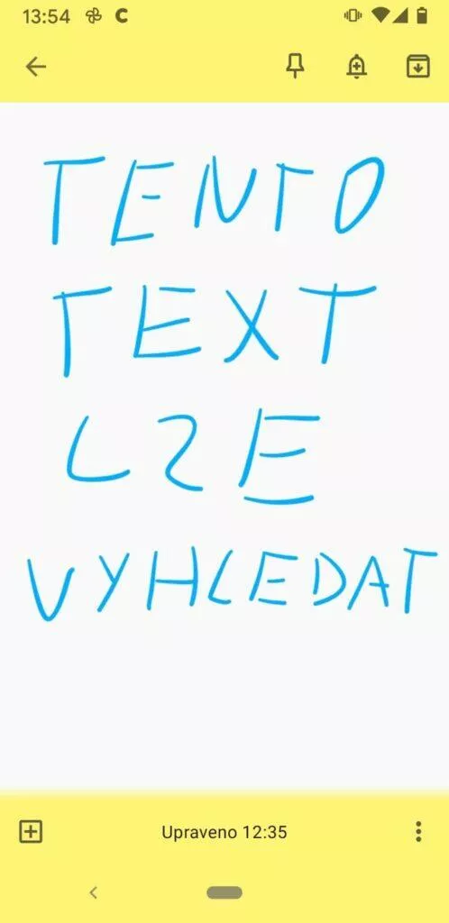 Google Keep vychytávky - vyhledavani rucne psaneho textu