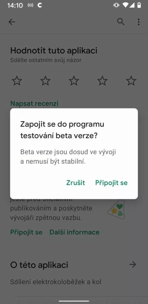 beta test potvrzeni