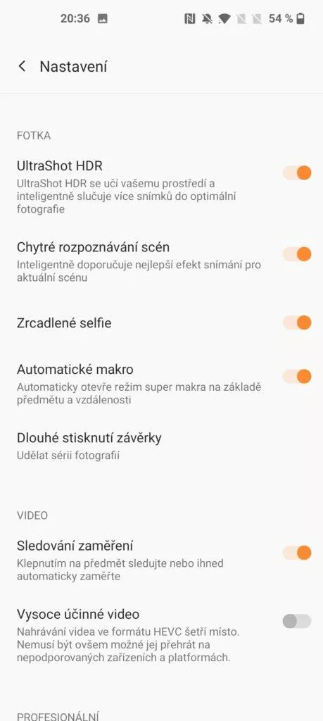 oneplus 9 pro fotoapp nastaveni 1