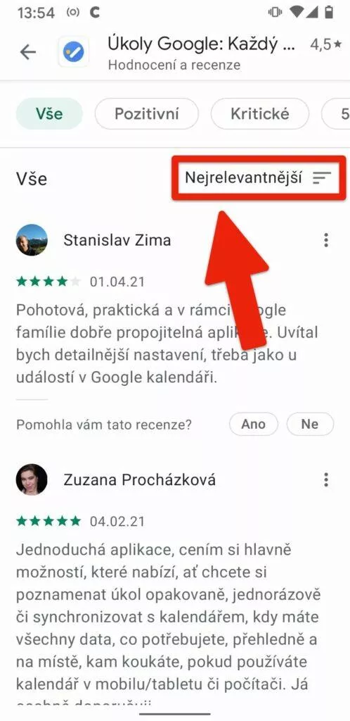 razeni recenzi