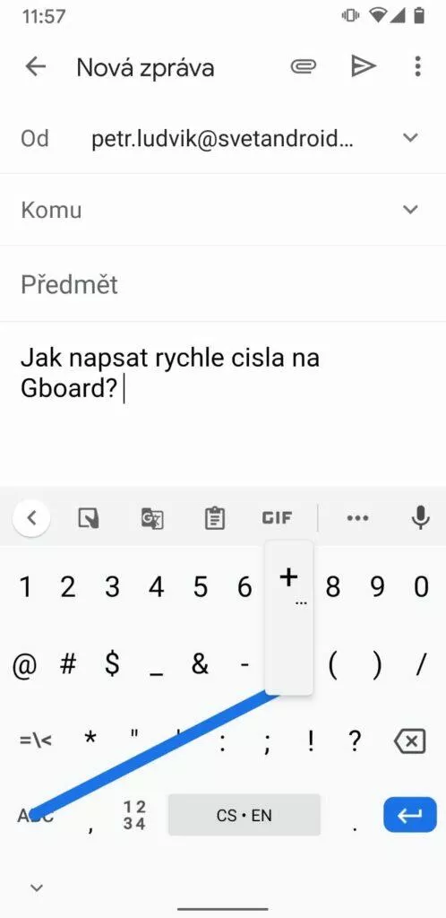 rychle psani specialniho znaku