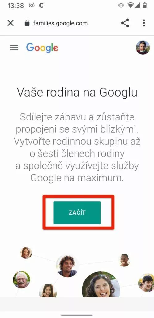 vaše rodina na google