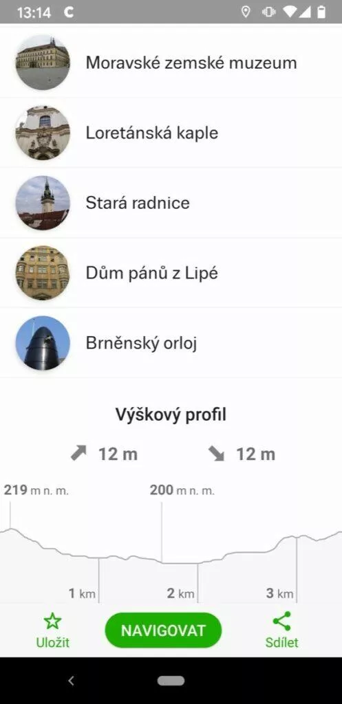 vyskov profil kratka trasa