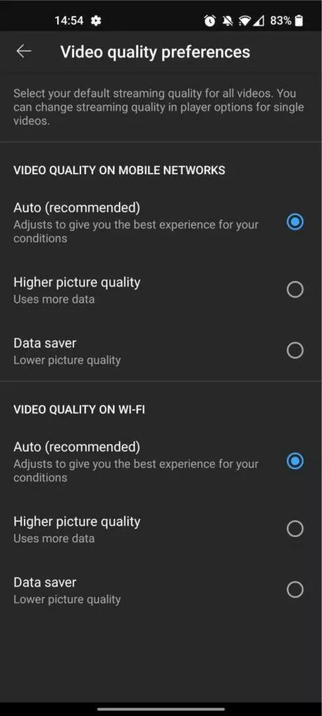 individuální nastavení wifi data