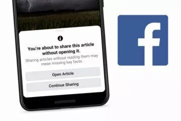 Facebook sdílení článku bez přečtení