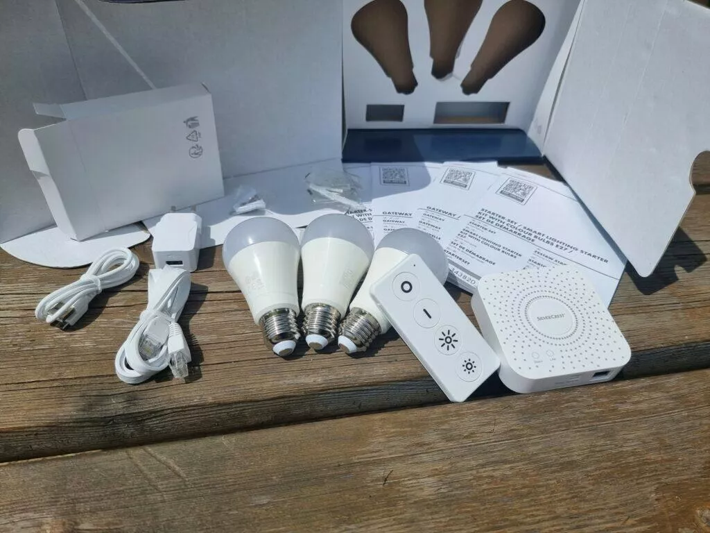 LIDL Smart Home brána žárovky ovladač balení komplet