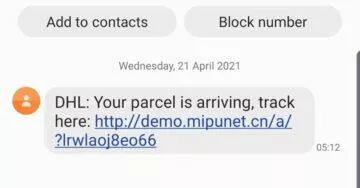 malware Flubot DHL