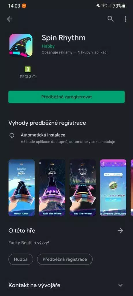 Obchod Play beta předběžný přístup 3 předběžně zaregistrovat