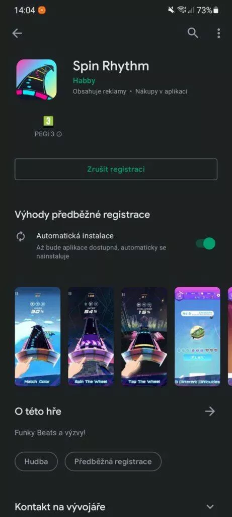 Obchod Play beta předběžný přístup 5 zrušit registraci